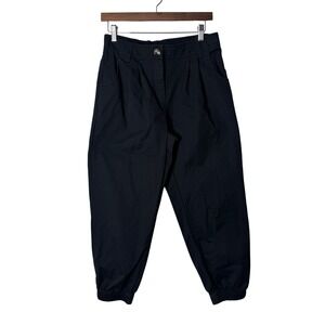 Halara Mid Rise Casual Cotton Joggers with Pockets Black Size Medium Minimalist